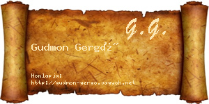 Gudmon Gergő névjegykártya